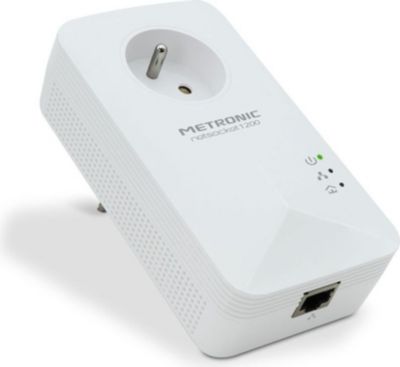 CPL Filaire METRONIC netsocket 1200 avec prise gigogne 495486