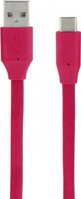 Câble Ethernet MOOOV Câble USB-C /USB-A plat 1 m - framboise