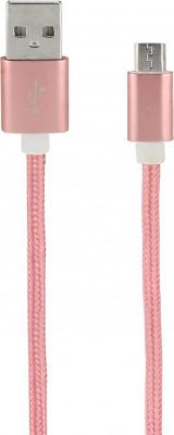 Câble Ethernet MOOOV Câble micro USB /USB-A nylon 1 m - rose