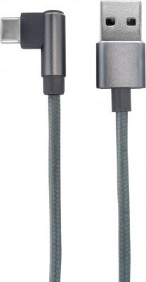 Câble Ethernet MOOOV Câble USB-C /USB-A coudé nylon 1 m - gri