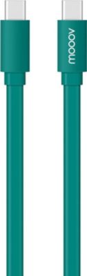 Câble Ethernet MOOOV Câble USB-C / USB-C plat 1 m - vert quet