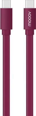 Câble Ethernet MOOOV Câble USB-C / USB-C plat 1 m - magenta