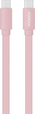 Câble Ethernet MOOOV Câble USB-C / USB-C plat 1 m - rose poud