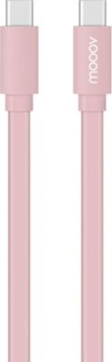 Câble Ethernet MOOOV Câble USB-C / USB-C plat 1 m - rose poud