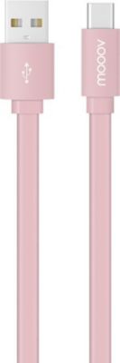 Câble Ethernet MOOOV Câble USB-C /USB-A plat 1 m - rose poudr