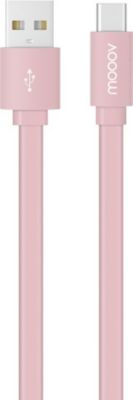 Câble Ethernet MOOOV Câble USB-C /USB-A plat 1 m - rose poudr