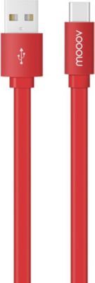 Câble Ethernet MOOOV Câble USB-C /USB-A plat 1 m - rouge inte