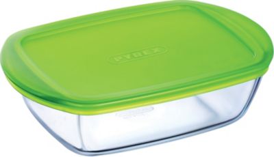 Plat au four PYREX Plat en verre couvercle plastique 1,10L