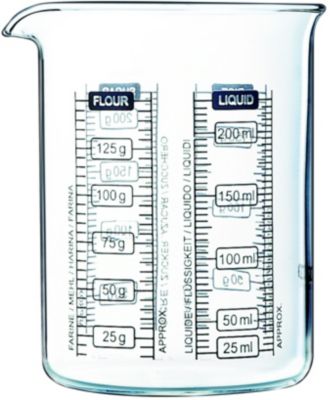 Verre doseur PYREX gradue 0.25L