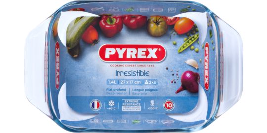 Plat au four PYREX rectangulaire 27x17 cm Irresistible