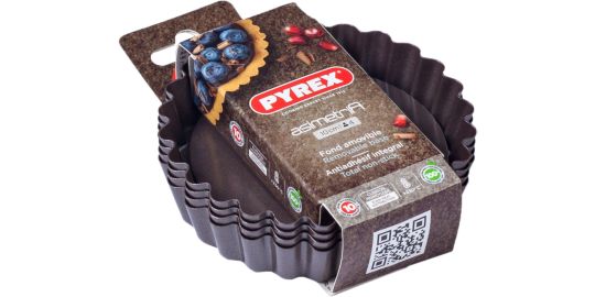 Moule à tartelette PYREX Lot 4 tartelettes Asimetria