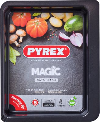 Plaque de cuisson PYREX rect métal 30x23 cm Magic