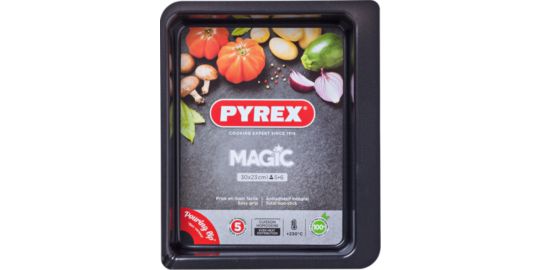 Plaque de cuisson PYREX rect métal 30x23 cm Magic