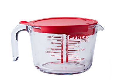 Verre doseur PYREX mesureur 1L + couvercle Classique
