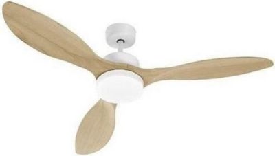 Ventilateur FARELEK OKLAHOMA Blanc & Bois  Ventilateur de pl