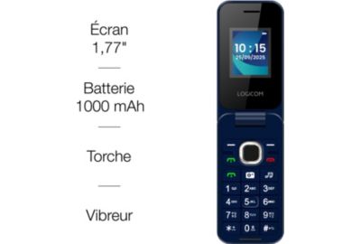 Téléphone portable LOGICOM Fleep 460 Bleu