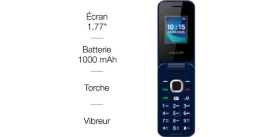 Téléphone portable LOGICOM Fleep 460 Bleu