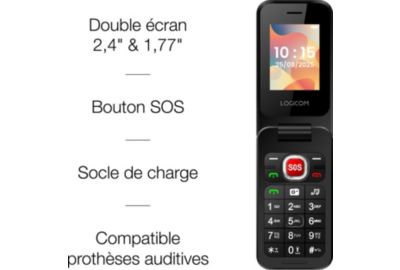 Téléphone portable LOGICOM Fleep S90 Noir