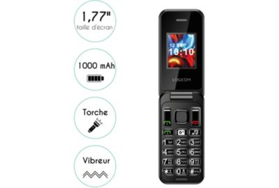 Téléphone portable LOGICOM Fleep 450 Noir 4G