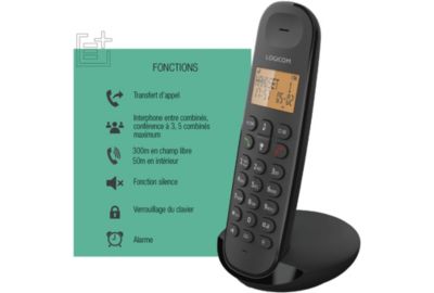 Téléphone sans fil LOGICOM Iloa - Solo Noir