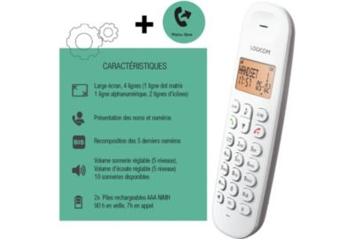 Téléphone sans fil LOGICOM Iloa Solo Taupe