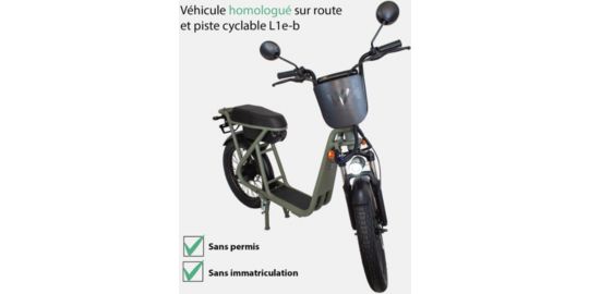 Draisienne électrique WISPEED WIMOB 2 Kaki - Homologué