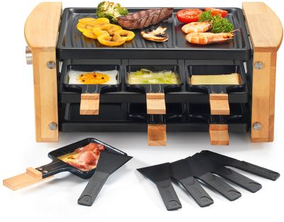 Raclette KITCHEN CHEF KCWOOD.6 personnes Raclette KITCHEN CHEF KCWOOD.6 personnes