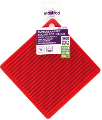 Manique MASTRAD carree en silicone rouge