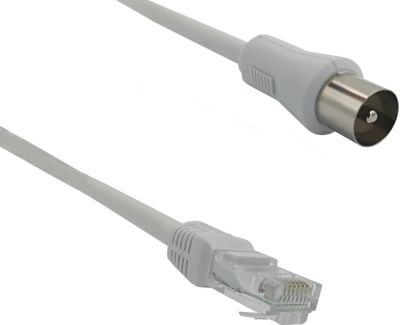 Câble antenne TV ESSENTIELB Male 9.52 mm / RJ45 male