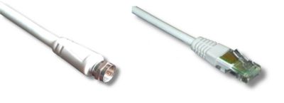 Câble Antenne Tv Essentielb Fiche F / Rj45 Mâle