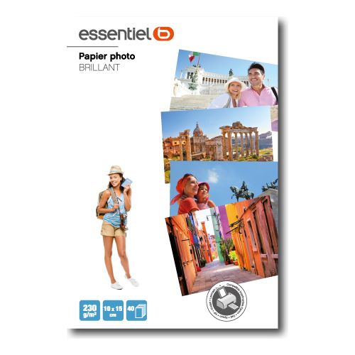 50 feuilles de papier photo brillant supérieur (230 g/m²) en format 10 x 15  cm 10x15, 230 g/m², Jet d'encre