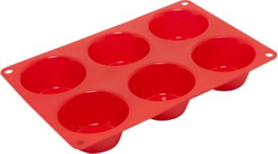 Moule à cannelés Ø3,5x3,5cm silicone rouge 17,5x30cm - RETIF