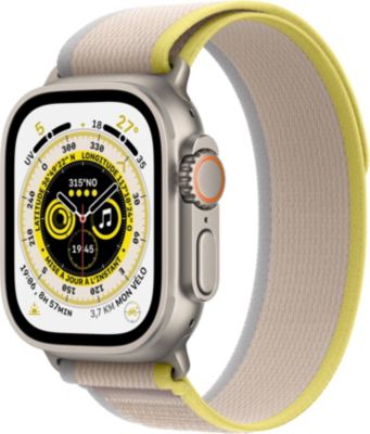Montre connectee APPLE WATCH Watch Ultra 49MM Titane/Jaune /