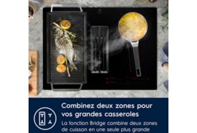 Plaque induction aspirante ELECTROLUX KCC73443 Bridge