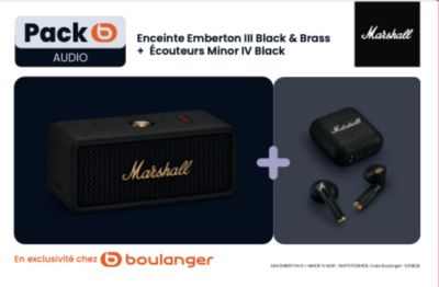 Enceinte portable MARSHALL Emberton III + Minor IV Noir