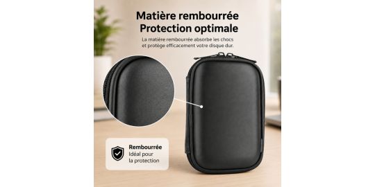 Housse ESSENTIELB disque dur rigide 2.5'' alu noir brosse