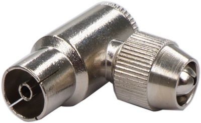 Fiche antenne TV LISTO coaxiale coudée Fiche Métal