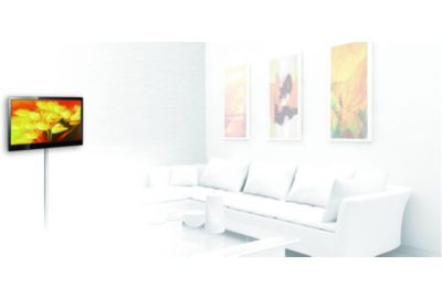 Cache câble TV ESSENTIELB Alu eclipe blanc 1.1m