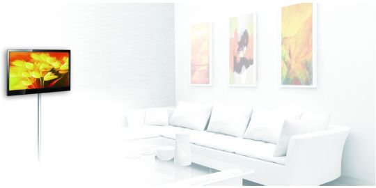 Cache câble TV ESSENTIELB Alu eclipe blanc 1.1m