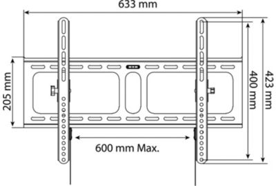 Support TV mural orientable - Universel 32 à 75 pouces – 50 kg max. -  Matériel de montage inclus