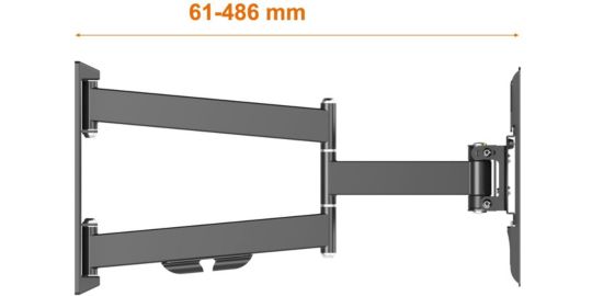 Support mural TV ESSENTIELB Mouv'TV 19-28'' Noir