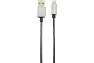 Câble lightning ESSENTIELB 1M Noir Textile