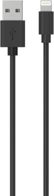 Câble Lightning LISTO vers USB A 1m noir certifié Apple