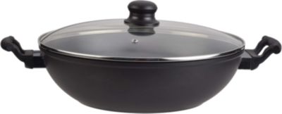 Wok ESSENTIELB Aluminium forgé Noir diam32cm