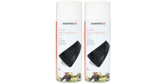 Bombe dépoussiérante ESSENTIELB lot 2 bombes 200ml multi-usage