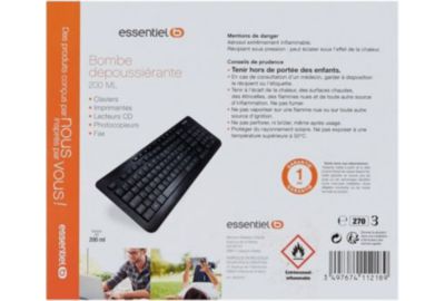 Bombe dépoussiérante ESSENTIELB lot 2 bombes 200ml multi-usage