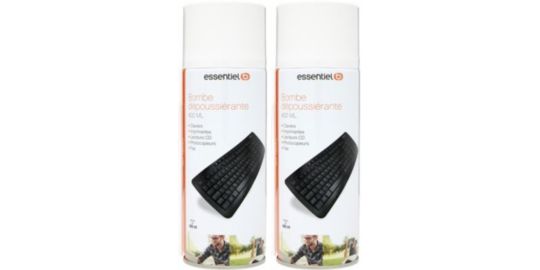Bombe dépoussiérante ESSENTIELB Lot 2 bombes 400ml multi-usage
