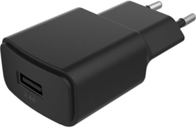 Chargeur secteur ESSENTIELB USB 2.4A noir