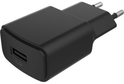 Chargeur secteur ESSENTIELB USB 2.4A noir