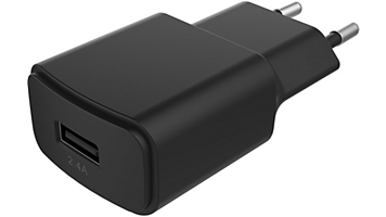 Chargeur secteur ESSENTIELB USB 2.4A noir